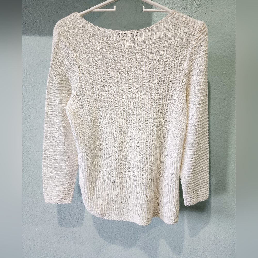 NIC+ZOE | Women's Sweater | White | Petite Small - Picture 2 of 4